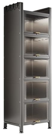 Armoire de rangement à roulettes à 6 niveaux pour cuisine, armoire de rangement en acier au carbone, support de four à micro-ondes, armoire de rangement de cuisine pour salon, salle à manger