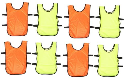ibasenice 8 Stück Trainingsweste Pinnies Team Trainingweste Fußball-Trikot Ausbildung Kinderweste Sportweste tragbare Pinnies atmungsaktive Fußballweste Pinnies für Fußball Polyester