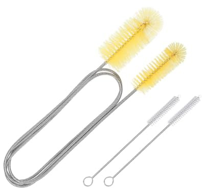 Abiyou Spazzola per Pulizia di Tubi Pulisci, 3 Pezzi Spazzole per Tubi per Acquari, Spazzola per Tubi Flessibili di Pulizia Tubo Doppio, Spazzola per Pulizia dei Tubi, per Acquari, Tubazioni da Cucina