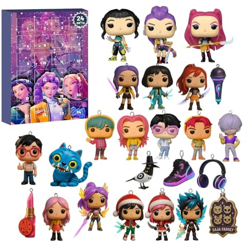 Calendrier de l'Avent KKPop H-Hunters 2025, Figurines Collectibles, 24 Jours Cadeaux pour Garçons Filles Adolescents 24PC Figurines Calendrier, Décoration de Noël (B)