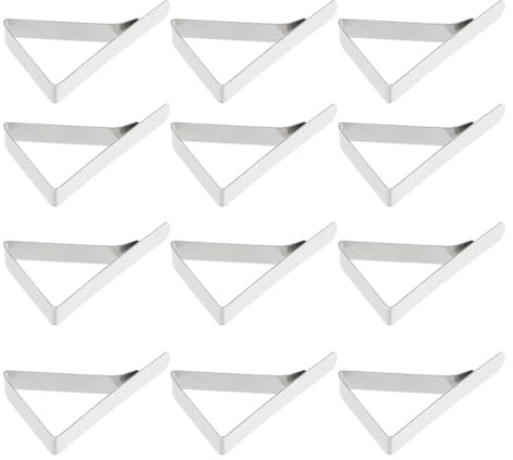 DOITOOL 12 Pinzas para Manteles de Acero Inoxidable Abrazaderas Ajustables de 45 CM Alta Elasticidad Clips Antideslizantes para Mesas Interiores y Exteriores Sujetamanteles