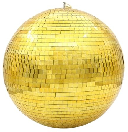 Palla a specchio da discoteca, palla a, luce palcoscenico, di vetro rotante, decorazioni for feste, Ktv, bar, illuminazione for DJ, riflesso, a colorata(Gold,Diameter 10cm 3.93in)