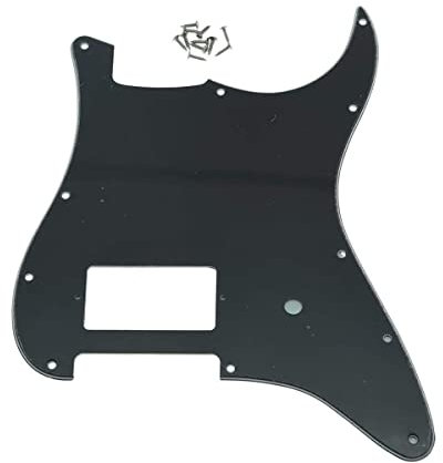 Kaish 11 Loch Gitarren- Schlagbrett für Fender Delonge, in verschiedenen Farben Black 3 Ply