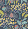 NuWallpaper NUWALL 2018 Groovy Garden Navy (SW)