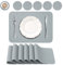 BANNIO 6er Set Tischsets Abwaschbar,Abwischbar Lederoptik Platzset und Untersetzer,Wasserdicht PVC Platzdeckchen Tischset für Hause Küche Restaurant und Hotel,41x31cm,grau