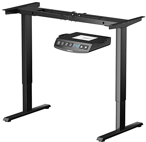 GIANTEX Escritorio de Eléctrico de Altura y Ancho Regulables con 2 Motores, Estructura de Mesa 3 Memoria, Compatible con Bluetooth y WiFi (Negro)