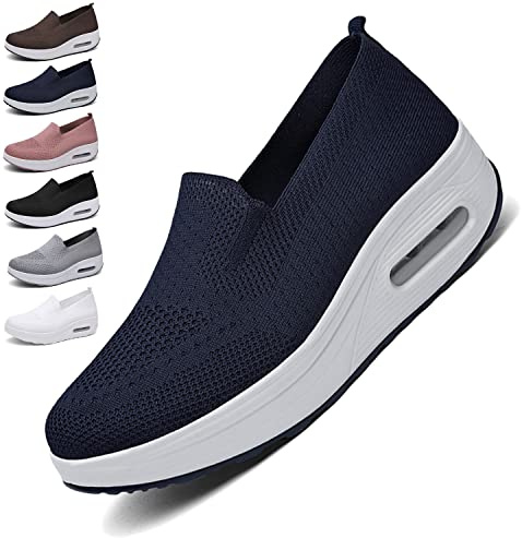 NEVRAH Orthopedic Sneakers Women, Zapatillas OrtopéDicas para Mujer, Zapatos Ortopédicos de Moda, Zapatillas Deportivas con Plataforma elástica de Malla, para Mujer para Caminar, Correr, Trabajar