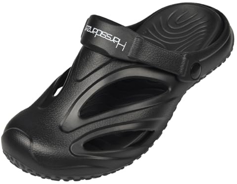 Harssidanzar Zuecos de Hombre y Mujer Zapatos de jardín,Sandalias de Playa Antideslizantes con Plantillas extraíbles Exterior Interior HU201EU
