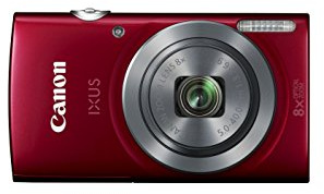 Canon IXUS 160 Point and Shoot Digital Camera - Red (Renewed)