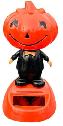 Solar Tanzen Spielzeug Figur,Halloween Solar Wackelfiguren Solar Wackelkopf Spielzeug Halloween Tanzfiguren Solar Tanzspielzeug Lustige Deko-Figur Wackelkopf-Figur Für Auto Büro Schreibtisch