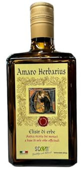 Scen Amaro Herbarius elisir di erbe antica ricetta dei monaci a base di sole erbe officinali 700ml depurativo gusto amabile 12,5% VOL (1)