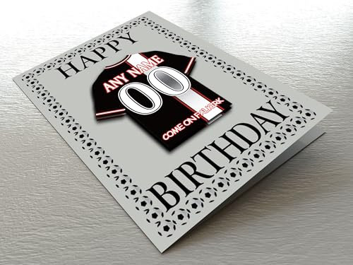 FALKIRK FC FOOTBALL BIRTHDAY CARD – CUSTOMISED FOOTBALL SHIRT THEMED FRIDGE MAGNET BIRTHDAY CARD - THE BEST A FAN CAN GET!