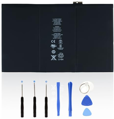 A1389 Battery Compatible with Apple iPad 3 and iPad 4, A1389 A1416 A1403 A1430 A1458 A1459 A1460, 616-0586, 616-0591, 616-0593, 616-0604, 3.7V 11560mAh 43Wh