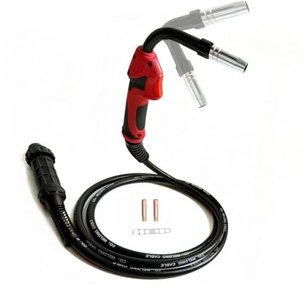 TimelyDu Torcia flessibile MB15 15AK MIG/MAG per saldatura, con cavo 3M, connettore europeo, testa pieghevole per spazi ristretti