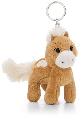 NICI 62230 Holly K. Portachiavi a forma di pony, compagno fedele per lo zaino o la borsa di grandi e piccini, 10 cm, marrone