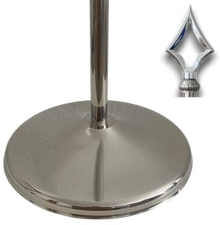 Pied pour drapeau avec mât et épandeur en inox finition argentés. Poids pied 3,0 kg. Mât avec pointe lance. Hauteur max. 250cm. Idéale pour drapeaux d’intérieur, bureaux, salles de réunion. Code C2-L