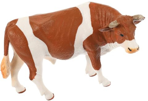 Artibetter Statuetta Mucca in Plastica Pvc, Decorazione Animali Da Fattoria, Piccolo Ornamento Realistico Per Casa, Giardino e Cameretta Ragazzo Ragazza, Figure Decorative Per Arredamento
