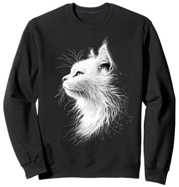 Gato de Angora Turco Blanco Dulces Gatos de Angora Sudadera