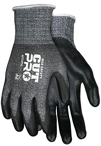 MCR Safety 92723PUXL Cut Pro 13 Gauge HyperMax Work Glove, Cut Protection Glove, Polyurethane Coated Palm & Fingertips, X-Large