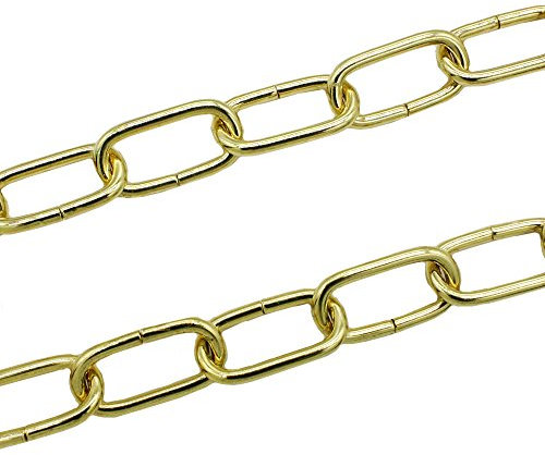 1,5m Eisenkette Gold ø 2mm Glatt Zierkette Rundstahlkette Rundgliederkette Ringkette vermessing