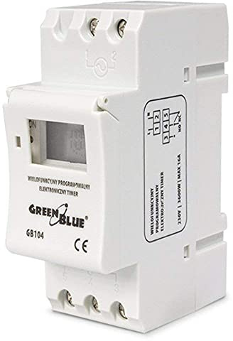 Green Blue GB104 Digitale Zeitschaltuhr Wochenplan Hutschiene DIN 16A DIN-Schiene Schalttafel (3X Set)