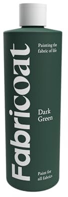 Fabricoat Stofffarbe – Wiederherstellen oder Ändern der Farbe jedes Stoffes – direkt auf den Stoff malen – verwandeln Sie alles – Sofas, Lampenschirme, Autoinnenräume (250 ml, Dunkelgrün)