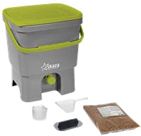 Organko Kitchen Composter - Grey & Green - (WITH BRAN)