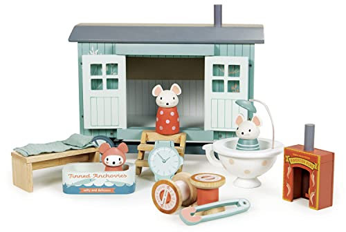 tender leaf toys NEU Schäferwagen im Vintage Stil mit der Mäusefamilie