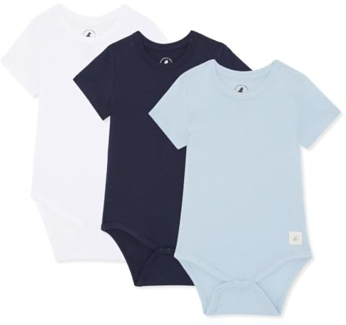 Bramble & Bear 3/6 Pack Short Sleeve Baby Vests - Organic Cotton Unisex Baby Bodysuit Vests for 0-3 Years - Comfortable Bodysuits for Boys & Girls - Soft, Cosy, Cute