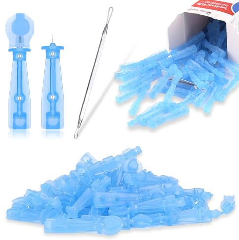 KSJEHW 100 Pezzi Punti Neri Strumenti Rimozione Schiaccia Brufoli Kit Pulizia Viso, togli i Punti Bianchi e Le Macchie Acne dal Viso