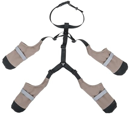 F Fityle Bottes pour Chien avec Bretelles, Chaussures Imperméables pour Chiens, Chaussures Légères pour Chiens pour Activités Extérieures, M