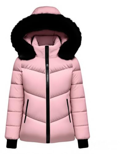 Yinguo Winter Jackets for Women UK Quilted Down Mid-lenght Puffer Coats Ladies Lightweight Waterproof Jacket with Hood Plus Size Slim Trench Coat Warm Outwear