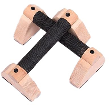 Barre per flessioni da pavimento, maniglie per flessioni per supporti da pavimento, impugnature in legno massello, attrezzatura da allenamento antiscivolo, per palestra domestica
