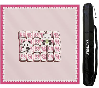YXLYFDLY Mantel de Mahjong grueso y antideslizante con bolsa de transporte, tapete de juego grande para mahjong, póquer, cartas, juegos de azulejos (75 cm)