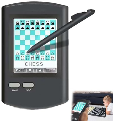 Juego de Ajedrez Electrónico, Juego de Ajedrez Portátil con IA con Pantalla Táctil HD Grande, Más de 220 Juegos Maestros y Modos de Aprendizaje, para Adultos y Niños