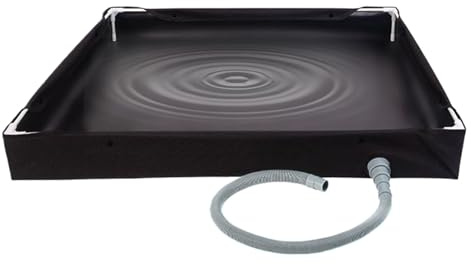 Bac De Douche Portable Pour Camping-car – Bassin De Bain Ďe Camping | Accessoire Đe Douche D́e Voyage, Système D̄e Bassin Dé Ďouche Léger Et Pliable, Tuyau Ďé Vidange Inclus Pour Une Utilisation En In