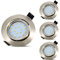 Allesgute 4X LED Downlights Ultra Slim Recessed Ceiling Lights Brushed Chrome Spotlights Tilt LED Down Lights 5W 240V Cool White 6000K