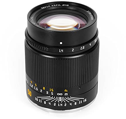 TT Artisan 50mm F1.4 ASPH Vollformat Objektiv Anschluss Sony E Mount für spiegellose Vollformatkameras