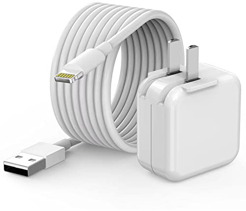 For iPad Charger, [ Apple MFI Certified ] 10FT Long for iPad Chargers Lightning Cord Cable Fast Charging USB Wall Charger Block Foldable Plug for iPad7/ 8/9 Generation,iPadAir,iPadMini, iPadPro,iPhone