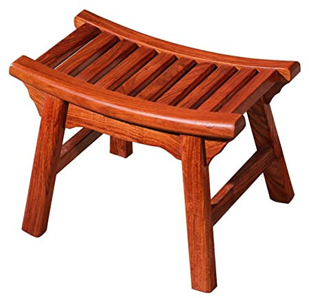 SBTXHJWCGLD Badbank Badhocker Dusche Duschbank wasserdichtes Holz moderner Stabiler Duschstuhl Duschhocker Badewannenhocker rutschfeste Fußstütze Badewannensitz für Senioren, Palisander