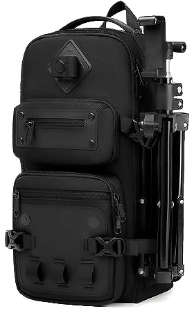 OZUKO Taktischer Rucksack, Brusttasche, für Herren, wasserdichter Crossbody-Schulter-Tagesrucksack für Outdoor-Walking, Wandern, Trekking, Schwarz, Small, Lässiger Stil