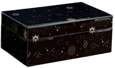 GMBYLBY Versatile Jewelry Storage Box Stylish Glass Jewelry Container Strorage Box for Rings and Necklaces Collection