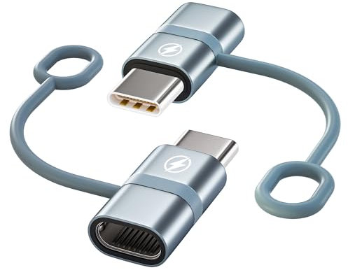 Adattatore da Lightning a USB C 2Pezzi, Adattatore Lightning Femmina a USBC Maschio, Adattatore iPhone a USB C per iPhone 16 15/Pro Max, Samsung S24/S23, iPad Pro/Air, Macbook,non per Audio/OTG