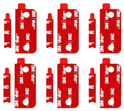 volport 3M VHB Cuscinetti adesivi per anello allarme contatto porta/finestra (2° gen), resistenti al calore, cuscinetti di ricambio extra forti, 6 cuscinetti sensori e 6 cuscinetti magnetici