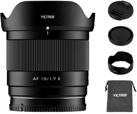 VILTROX AF 15mm F1.7 Air E Obiettivo per Sony E-Mount, obiettivo a focale fissa APS-C con ampia apertura f/1.7 autofocus compatibile con Sony ZV-E10 II EV10 a6700 a6600 a6400 a7c II a7rv a7iii