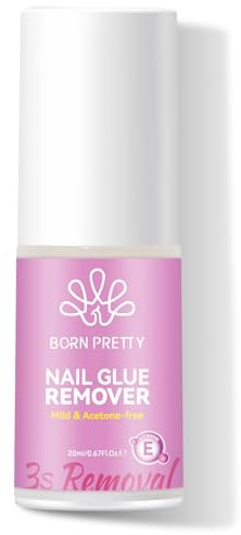 Born Pretty Fester Nagelkleber Entferner Spray - 20ML Nail Glue Remover für Press-on-Nägel, Acryl- und Kunstnägel, Müheloses Entfernen von Festen Klebern und Gel-Nagelklebern