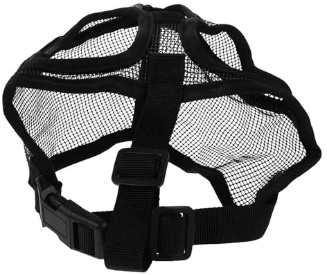 TOYANDONA Kortnosad hundgrimma, mjuk och andningsbar mesh, främre del, bulldog, mot bitning, tuggande och skällande, för små, medelstora och stora hundar 14,5-20 kg