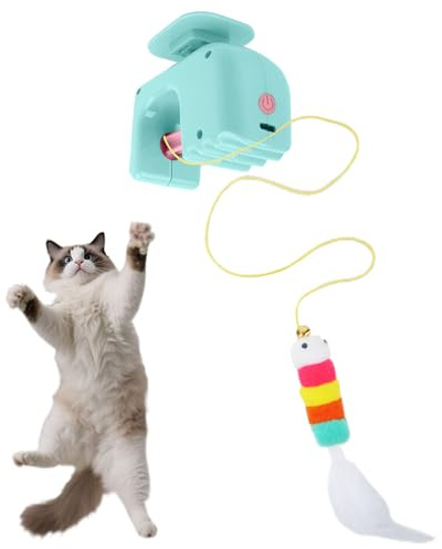 Juguete eléctrico para Gatos, Dispositivo de Juego Inteligente Interactivo para Actividades en Interiores, de Movimiento automático con diseño Colgante, Juego de Ejercicio para Mascotas para