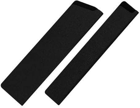 Veemoon Funda Protectora Rectangular para Cuchillos de Cocina 8 Pulgadas Set 2 Piezas Protector Negro de Plástico Forro de Vellón Almacenamiento Seguro para Hogar y Viajes