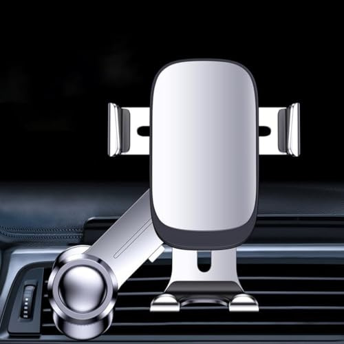 Car Phone Holder for Isuzu MUX Concept X, 360° Rotation Adjustable Car Phone Mount Air Vent Mount with Extension Clip,Silver